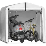 SoBuy Fahrradgarage Foliengerätehaus Silber, 159x165x219 cm