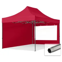 TOOLPORT Faltpavillon 3 x 4,5 m inkl. 2 Seitenteile Rot