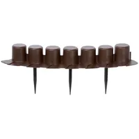 Palisade PROSPERPLAST "IPAL7 - R222", braun (dunkelbraun), H:60cm, Kunststoff, Beeteinfassungen, Länge 405 cm, dunkelbraun