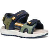 GEOX ALBEN Boy A Sandal, Sage/Navy, 27