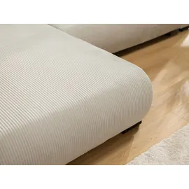 Mirjan24 Ecksofa Merkos Cord, mit Schlaffunktion und Bettkasten, Wohnlandschaft, Bettfunktion L-Form Sofa, Ottomane universell Poso 06)