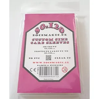 docsmagic.de 100 Magnum Board Game Sleeves - 80 x 120-82 x 122