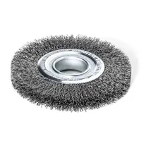 Lessmann Rundbürste 150 mm gewellter Stahldraht zum Entfernen von