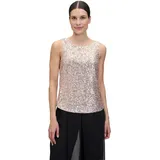 Vera Mont Pailletten-Top ohne Arm in Cream/Gold | Gr.: 46,