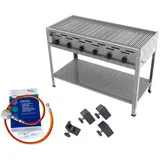 ChattenGlut Gasbräter 6-flammig 22kW Standgerät Einzelne Edelstahlstäbe als Rost mit DGUV