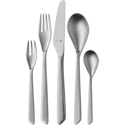 Besteck-Set WMF "Neo", grau (edelstahl), 66 tlg., Cromargan Edelstahl Rostfrei, Essbesteck-Sets, ergonomisch, Cromargan protect