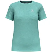 Odlo Damen Essential Seamless T-Shirt, Aqua Haze Melange, S EU