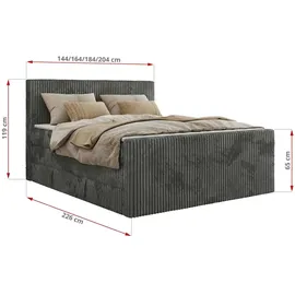 MKS Tiliano King Duo 140 x 200 cm H3 Grau