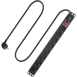 Act Steckdosenleiste 2,5 m Schwarz 8 St.