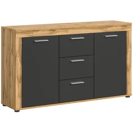 VCM Sideboard Jam 125 x 80 x 35 cm Eiche/Grau