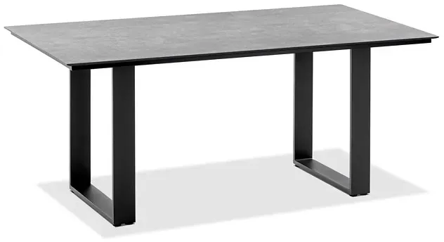 Tisch Noah Profilkufe anthrazit - 160 x 95 cm HPL Graphit-Design