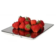 Perel Küchenwaage, digital, max. 5 kg, Tara-Funktion, automatische Abschaltung, LCD-Anzeige mit Hintergrundbeleuchtung, Spiegel