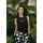 Betty & Co Patchwork-Shirt ohne Arm in schwarz, | Gr.: S