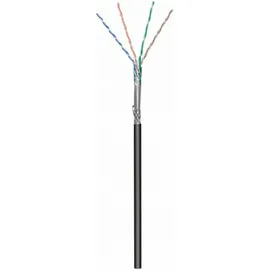 danicom CAT6 Outdoor Netzwerkkabel, S/FTP, AWG 26/7 (Flexibel), 100 Meter, Schwarz, CCA