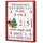Brubaker Adventskalender Wandtafel Holz mit 6 LED Lichtern 28 x 4 x 35,5 cm