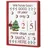 Brubaker Adventskalender Wandtafel Holz mit 6 LED Lichtern 28 x 4 x 35,5 cm