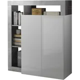 INOSIGN Highboard "Hamburg", grau (weiß, betonoptik), B:108cm H:126cm T:42cm, Sideboards, Highboard, Breite 108 cm