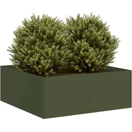 vidaXL Pflanzgefäß 120 x 80 x 80 cm Olivgrün
