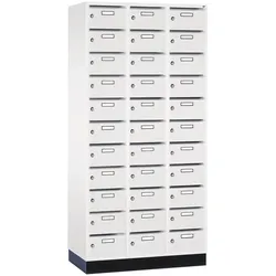 Postverteilerschrank H1950xB920xT500mm 33 Fächer verkehrsweiß/verkehrsweiß C+P
