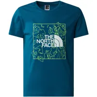 The North Face New Graphic T-Shirt Blue Moss/Lemon Yellow 164