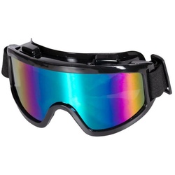 Metamorph Kostüm Skibrille schwarz, Verspiegelte Schutzbrille für Skifahrer schwarz