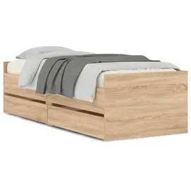 vidaXL Bettgestell 90 x 200 cm Braun