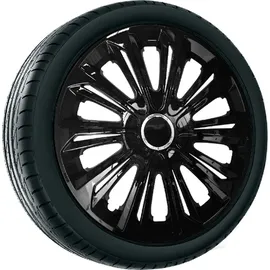 J&J AUTOMOTIVE Strong 16 Zoll 4 Stück Schwarz/Silber/Weiß