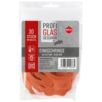 Weck 30er Beutel Gummiringe 54 x 67 mm Ø 60mm (Gummidichtringe, Einkochgläser) 76133, Orange