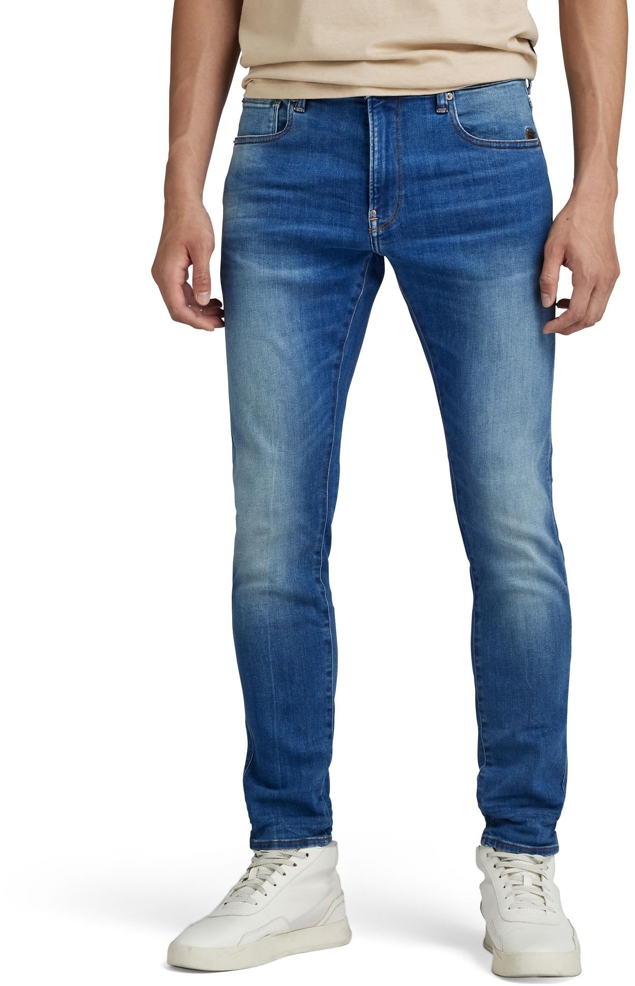 G-STAR RAW Herren Revend Skinny Jeans, Mehrfarben (medium indigo aged 51010-8968-6028), 34W / 32L