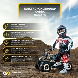 ACTIONBIKES MOTORS Elektro-Kinderquad Cobra blau/schwarz (800 W)
