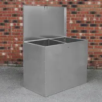 MonsterShop Verzinkter Futterbehälter 64 Liter 2 Fächer