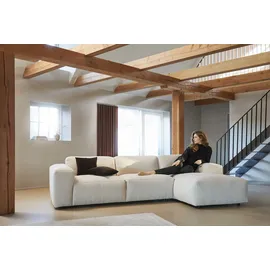 flexlux Eckcouch Polyester 2-Sitzer Grau