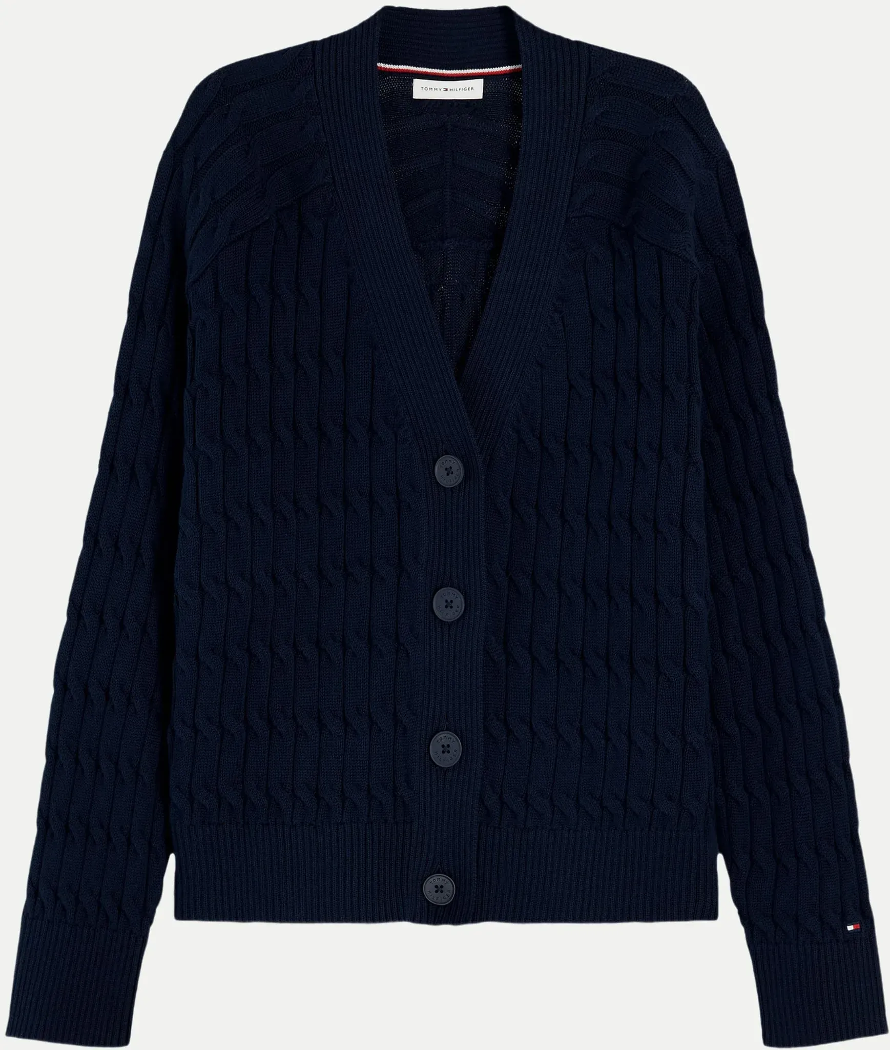 Zopfstrickjacke Blau XS