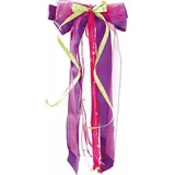 NESTLER Schultütenschleifen lila/pink/hellgrün 23x50cm