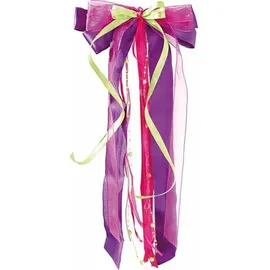 NESTLER Schultütenschleifen lila/pink/hellgrün 23x50cm