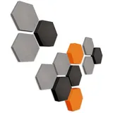 platino24 Akustikplatte platino24 Akustikpaneele 12 Elemente Edition LOFT 3D I Ø 300mm bunt