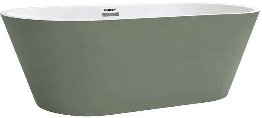 Noa freistehende Badewanne 170x75x56 cm olivgrün