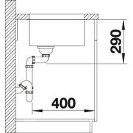 Blanco Andano 340-U Edelstahl Seidenglanz + Handbetätigung + InFino