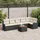 vidaXL Garten-Lounge-Set 7-tlg. schwarz/weiß