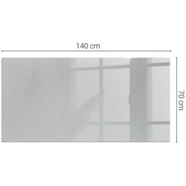 Tulup Glasplatte Funkenschutzplatte Rechteck 140 x 70 x 0,4 cm Grau