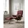 Stressless Relaxsessel STRESSLESS "Mayfair", rot (cherry paloma), B:79cm H:102cm T:73cm, Leder PALOMA: PALOMA ist ein durchgefärbtes Semianilin-Möbelleder mit natürlicher Narbung., Sessel, Relaxsessel, mit Hocker, mit Cross Base, Größe S, M & L, Holzakzent Eiche