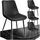 Tectake tectake® Set Stuhl, Monroe Samtoptik, schwarze Stahlbeine, 48 x 59 x 82,5 cm