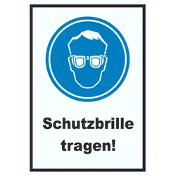 Schutzbrille tragen Schild  A0 (841x1189mm)