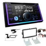 JVC KW-DB95BT Autoradio Bluetooth DAB+ für Opel Vivaro schwarz ab 2014