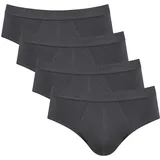 SLOGGI Herren Slips, 4er Pack - 24/7 Midi, Unterwäsche, Unterhose, Baumwolle, Logo, einfarbig Schwarz M