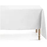 Partydeco Tischdecke, Weiß 180 x 300 cm, Polyester, eckig, Stoff