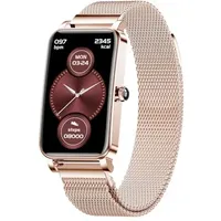 AngLink ZENSMARTWATCH - Eleganza Smartwatch VitalUltra – Kompakte Fitnessuhr mit Display, Android & iOS kompatibel (Gold)