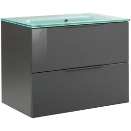 Fackelmann Waschbeckenunterschrank Luna 80 x 60,5 x 49 cm Anthrazit