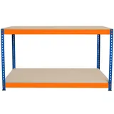MONSTER SHOP Xxxl Werkbank, Orange, Holzwerkstoff, 150x90x60 cm, Freizeit, Heimwerken, Werkstatt, Werkbänke