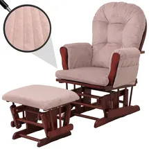 MCW Relaxsessel MCW-C76 Cord 320 g/m2 80 x 100 x 80 cm Rosa mit Hocker
